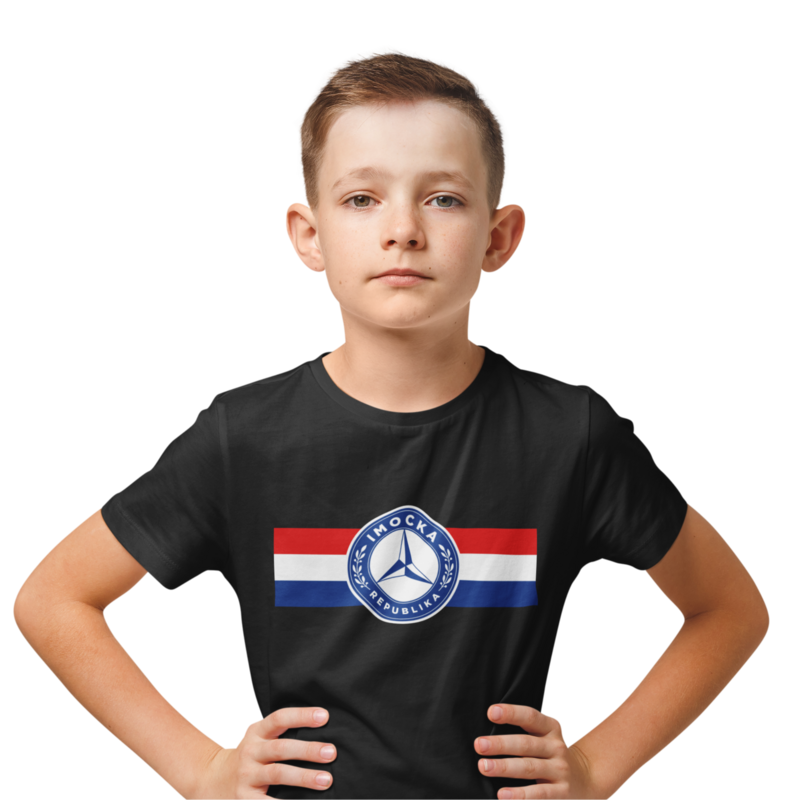 Imocka republika - dječja majica bijela / crna