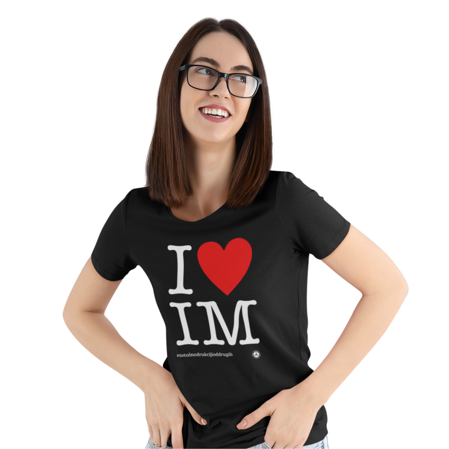 Ja volim Imocki ženska majica crna