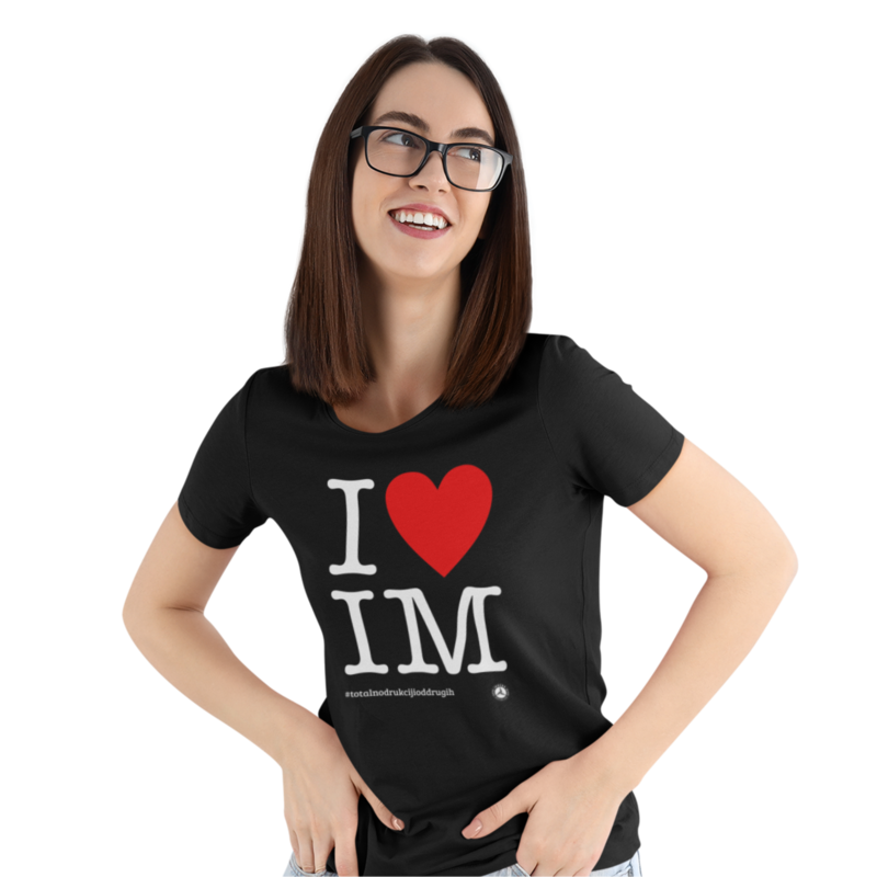 Ja volim Imocki ženska majica crna