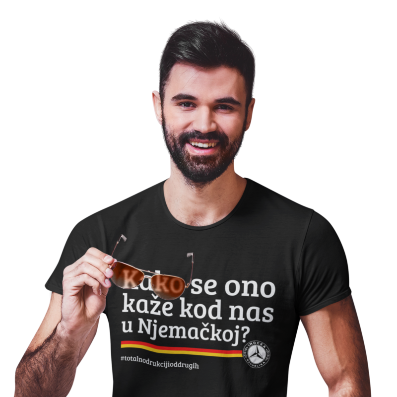 Kod nas u Njemačkoj - muška majica crna