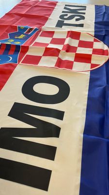 Hrvatska zastava sa natpisom 90 x150 cm
