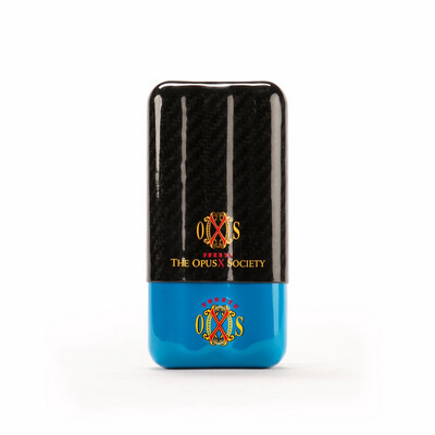 FUENTE THE OPUSX SOCIETY 3 CIGAR CARBON FIBER CASE Black &amp; Blue