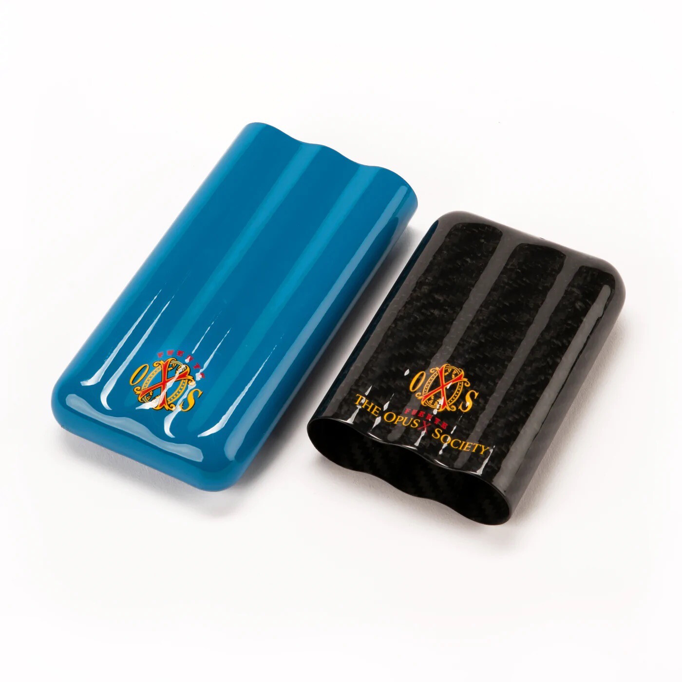 FUENTE THE OPUSX SOCIETY 3 CIGAR CARBON FIBER CASE Black &amp; Blue