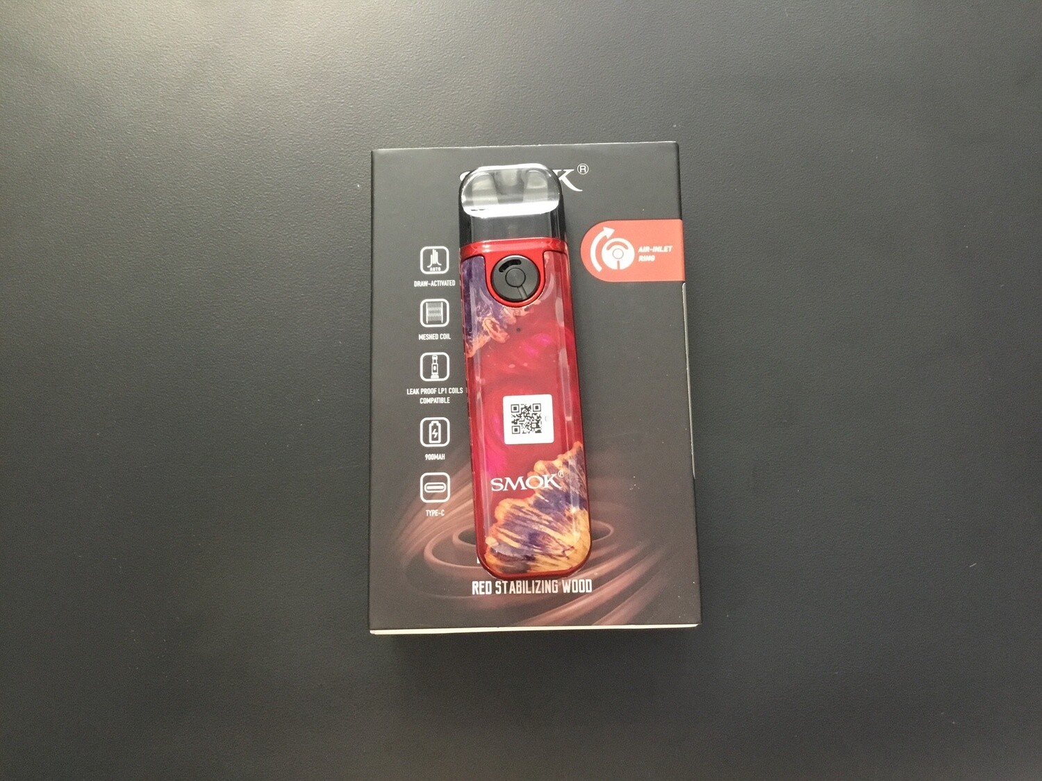Smok - Novo 4 Mini, Color: Red Stabilizing Wood