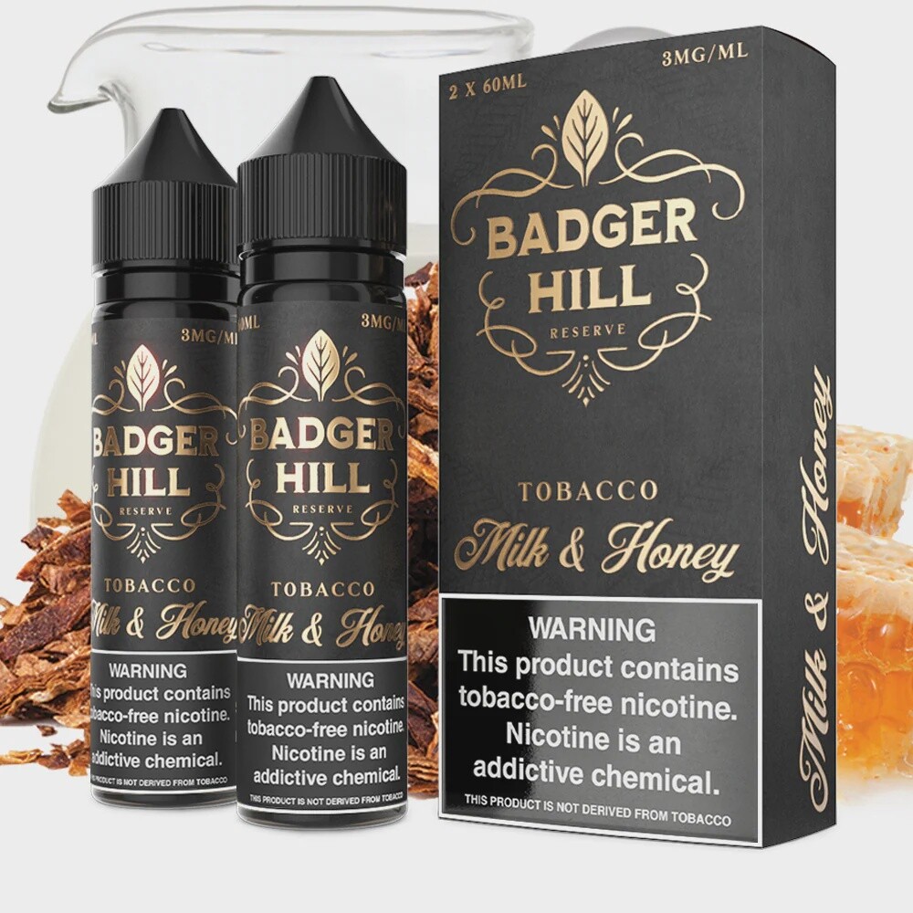 Badger Hill - Milk &amp; Honey, Nicotine level: 0mg
