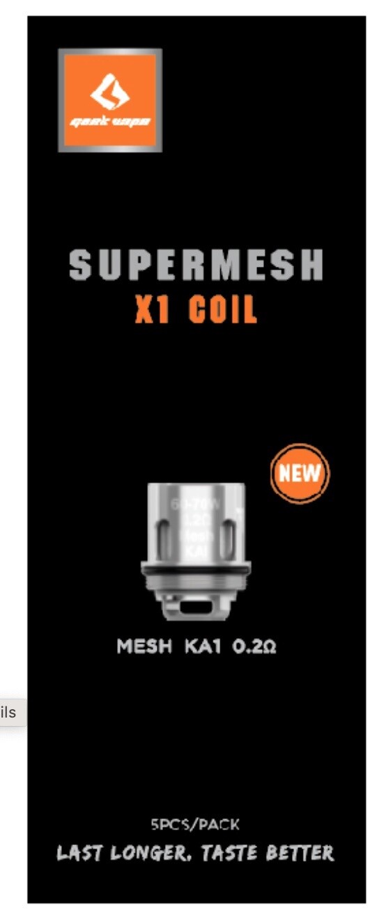 Geekvape - Supermesh Coil (5), Type: X1 0.2