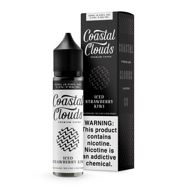 Coastal Clouds - Iced Strawberry Kiwi, Nicotine level: 0mg