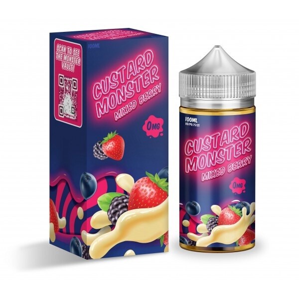 Custard Monster - Mixed Berry Custard, Nicotine level: 0mg