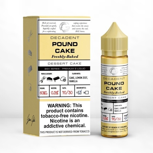 Glas - Pound Cake, Nicotine level: 0mg