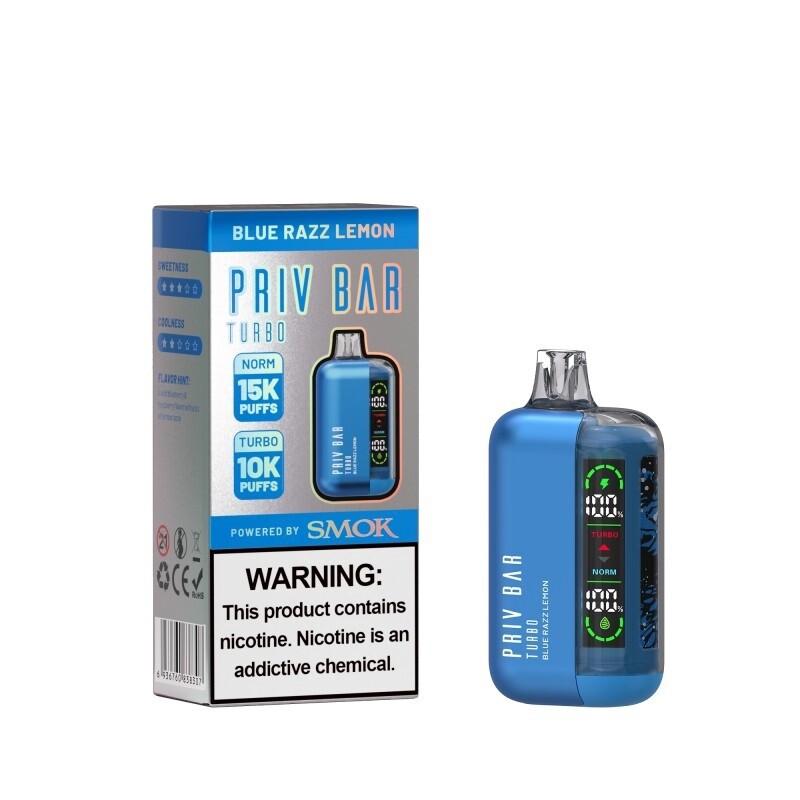 PRIV Bar - Turbo 15000, Flavor: Blue Raz Lemon