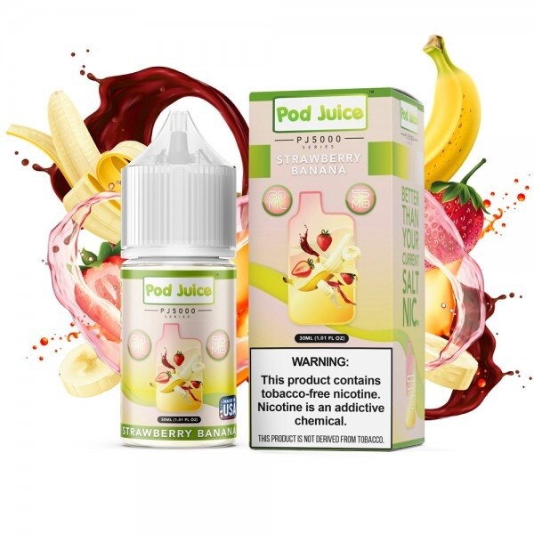 Pod Juice - Strawberry Banana Salt, Nicotine level: 35mg