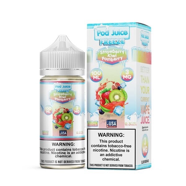 Pod Juice - Strawberry Kiwi Pomberry Ice, Nicotine level: 3mg