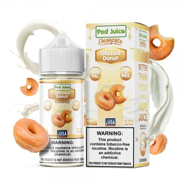Pod Juice - Glazed Donut, Nicotine level: 3mg