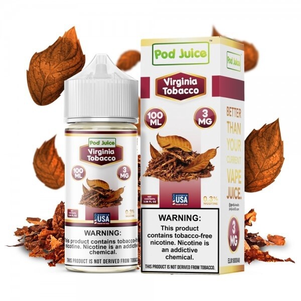 Pod Juice - Virginia Tobacco, Nicotine level: 3mg
