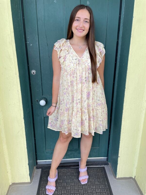 Yellow Peony Dress