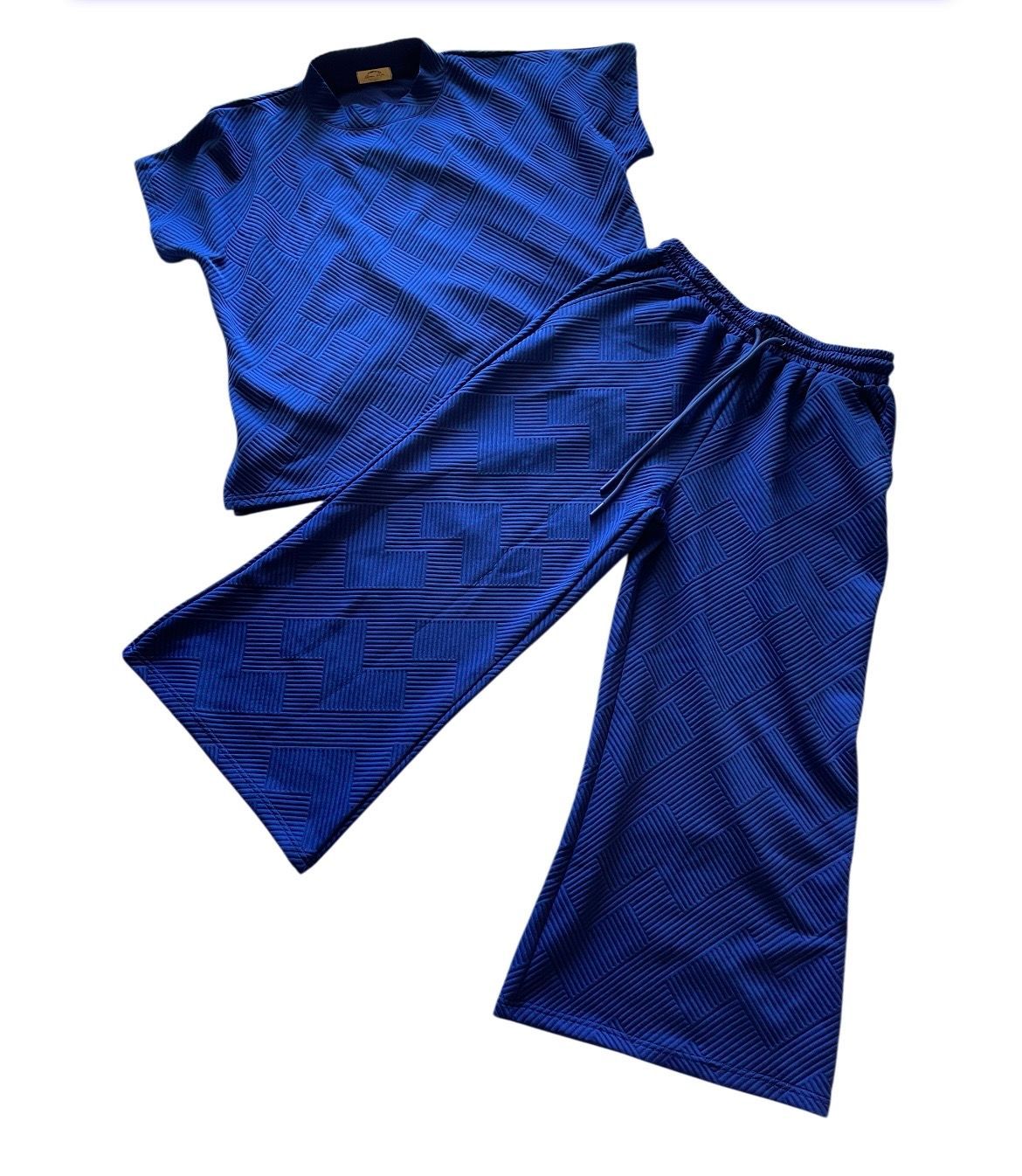 Royal Blue Textured Set
