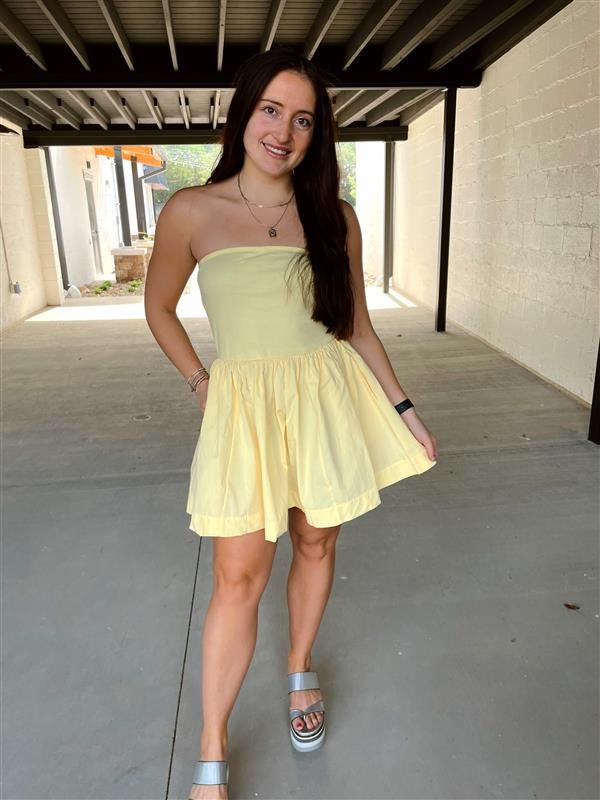 Butter Strapless Mini Dress