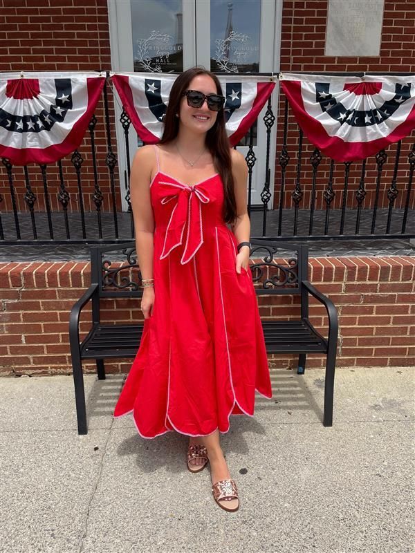 Red Bow Sweetheart Dress