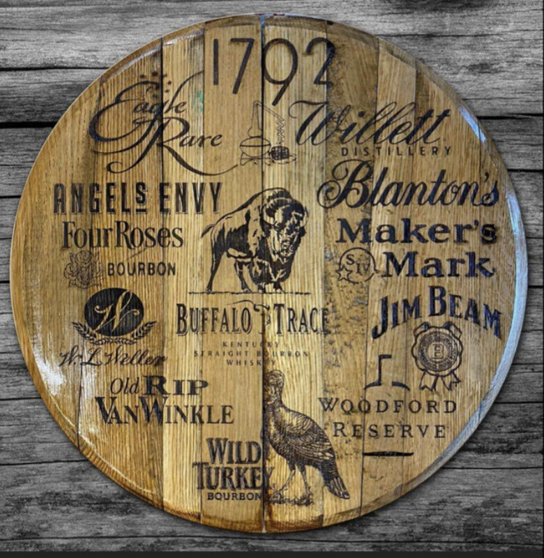 Distillery Barrel Head Wall Hanger