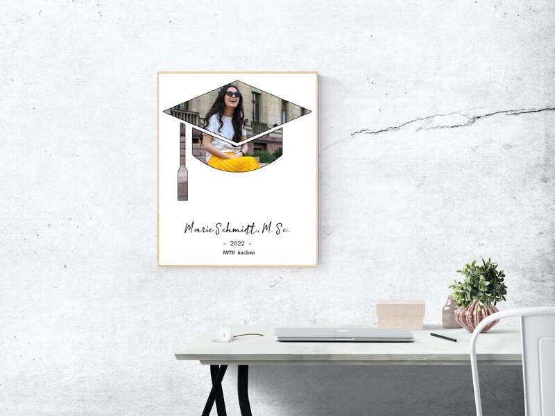 Personalisiertes Poster &quot;Absolventenkappe&quot;