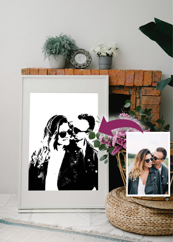 Personalisiertes Poster &quot;Black and White&quot;