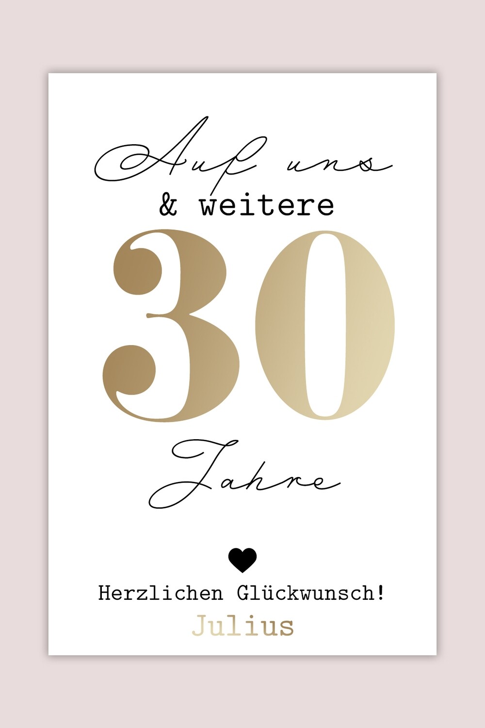 Personalisiertes Flaschenetikett - &quot;Auf uns&quot;