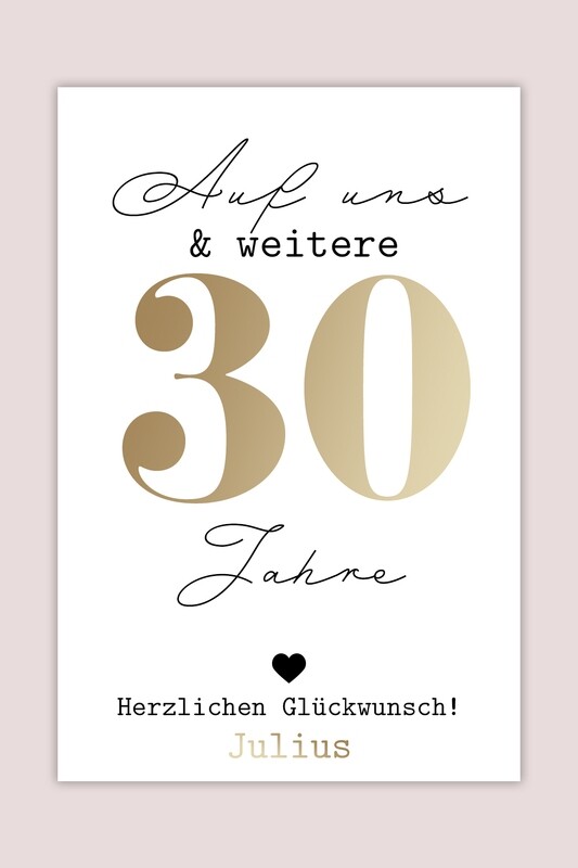 Personalisiertes Flaschenetikett - &quot;Auf uns&quot;