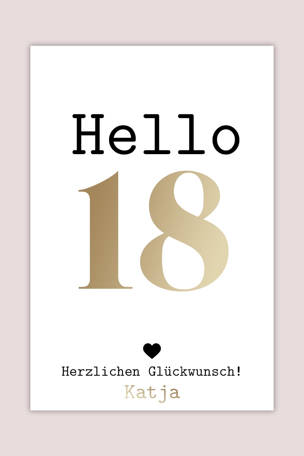 Personalisiertes Flaschenetikett - &quot;Hello&quot;