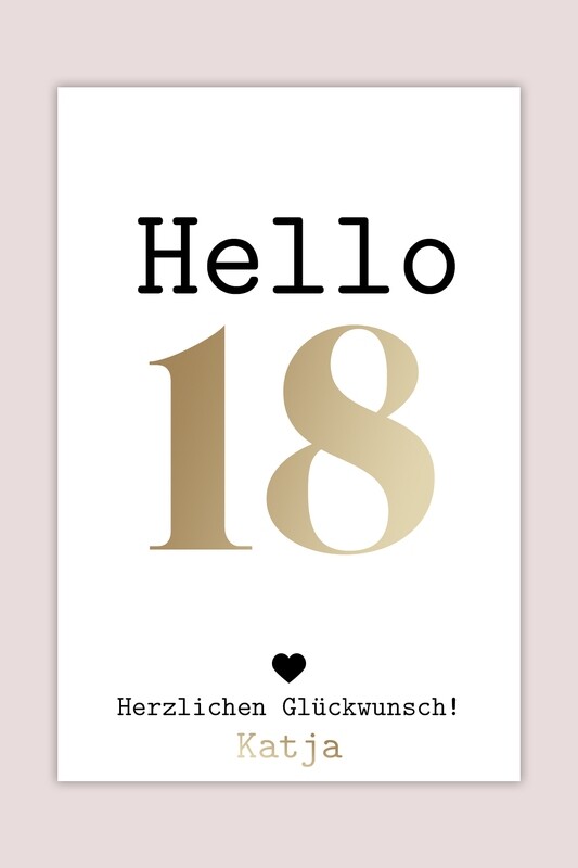 Personalisiertes Flaschenetikett - &quot;Hello&quot;