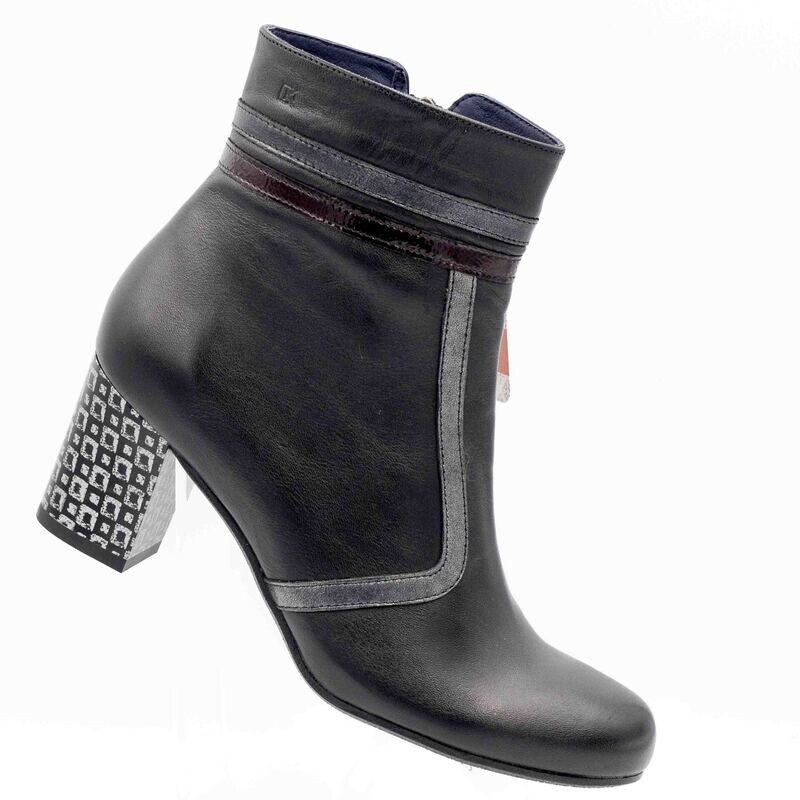 DORKING : bottines noir talon fashion_ DORKING : bottines noir talon fashion_