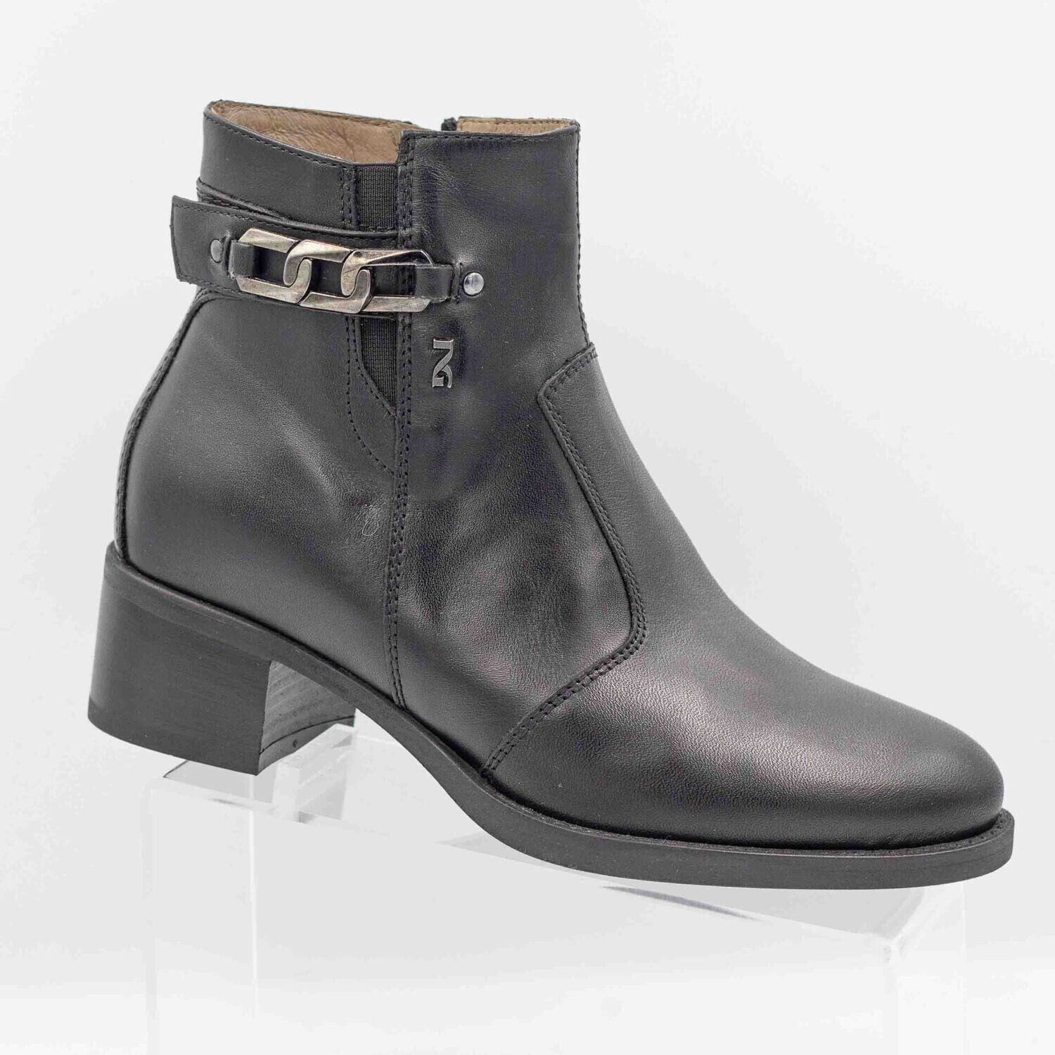 NERO GIARDINI : bottines noir chaine_