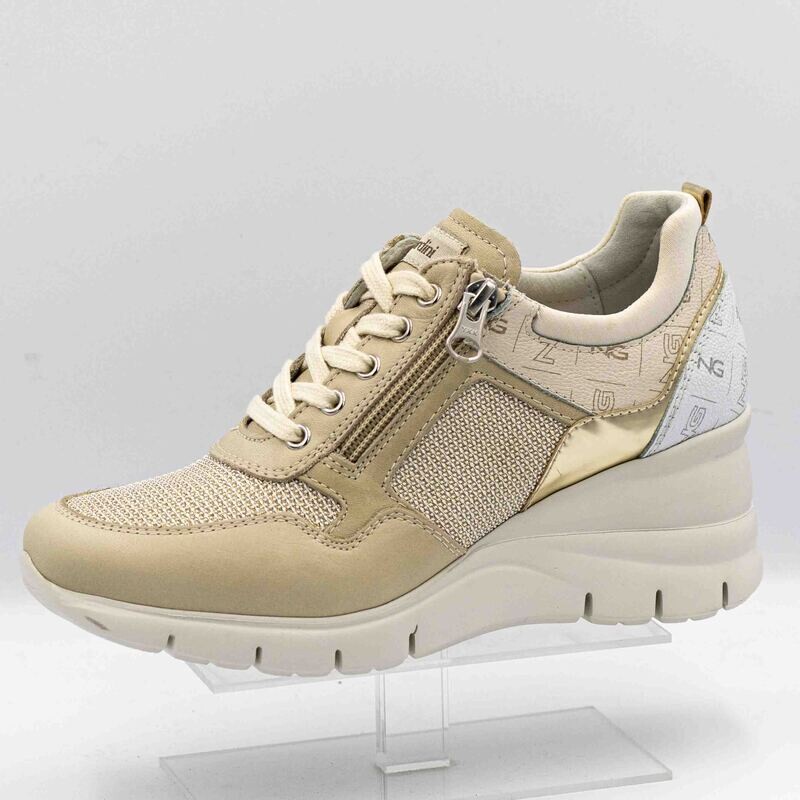 NERO GIARDINI : baskets compensées  beige_