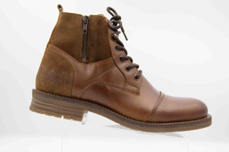 ARID: boots cognac double zip_