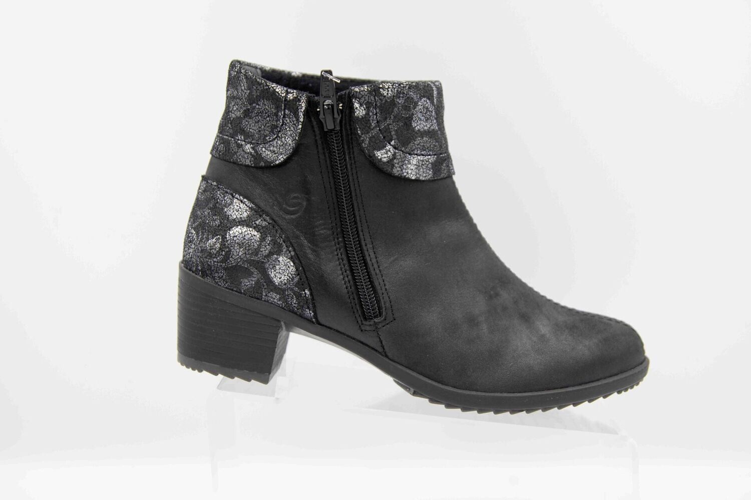SUAVE : bottines noires irisées_