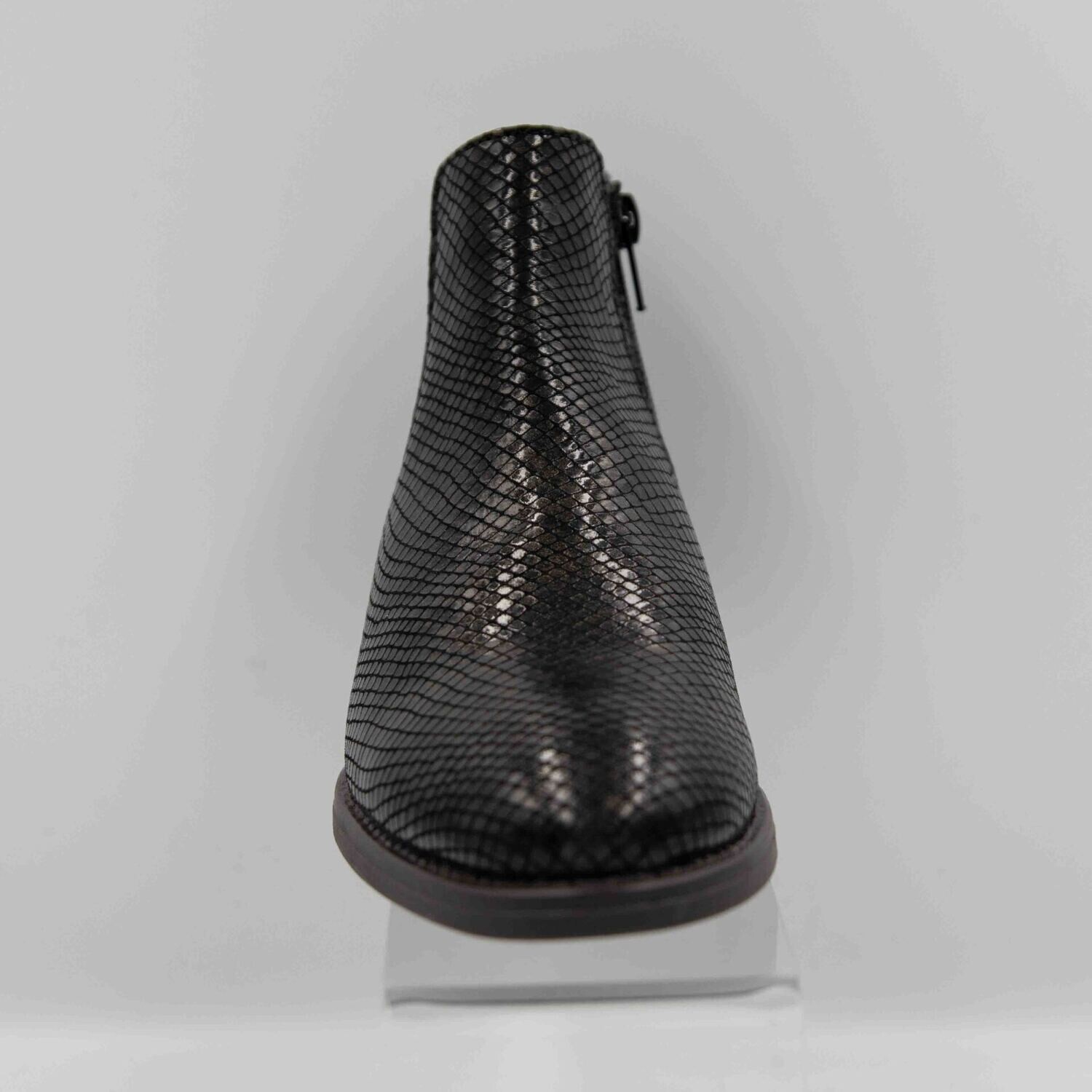 REBELLES : bottine python anthracite_