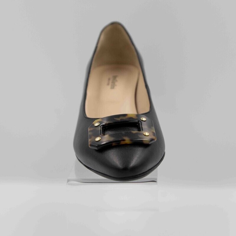 NERO GIARDINI : escarpin noir boucle_