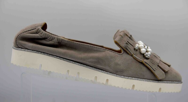 ALPE : mocassins perle_