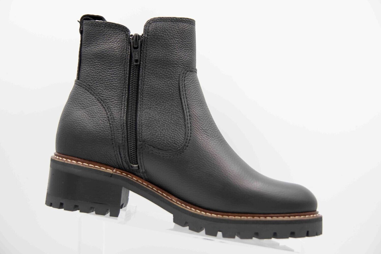 REBELLES : bottine 2 zip noir_