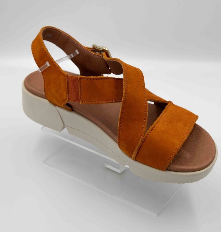 HIRICA : nu-pieds ambre croisés_