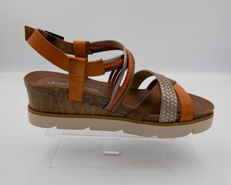 XAPATAN : nu-pieds compensés multi couleurs_