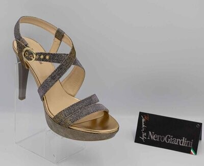 NERO GIARDINI : nu-pieds strass glamour