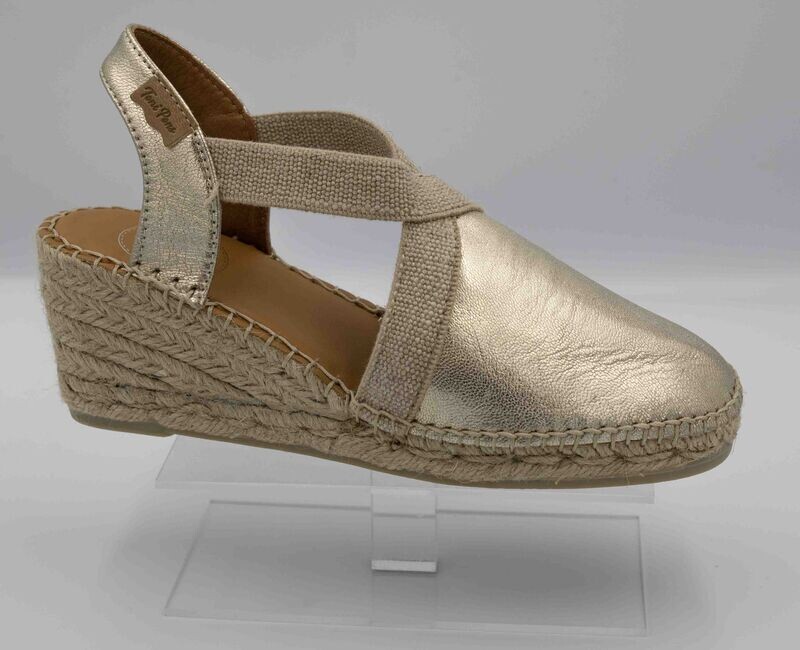 TONI PONS: espadrilles compensées platine_