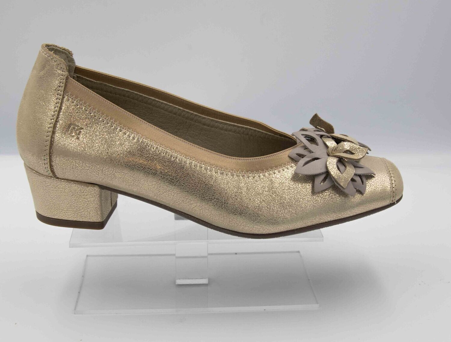 DORKING : ballerine  fleur doré_