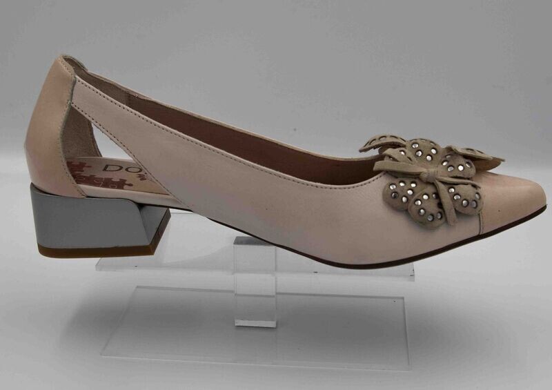 DORKING : escarpins  fleur nude_