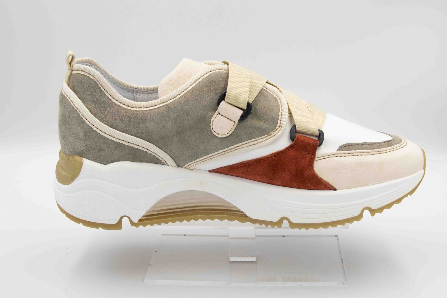 ALPE : baskets kaki beige_