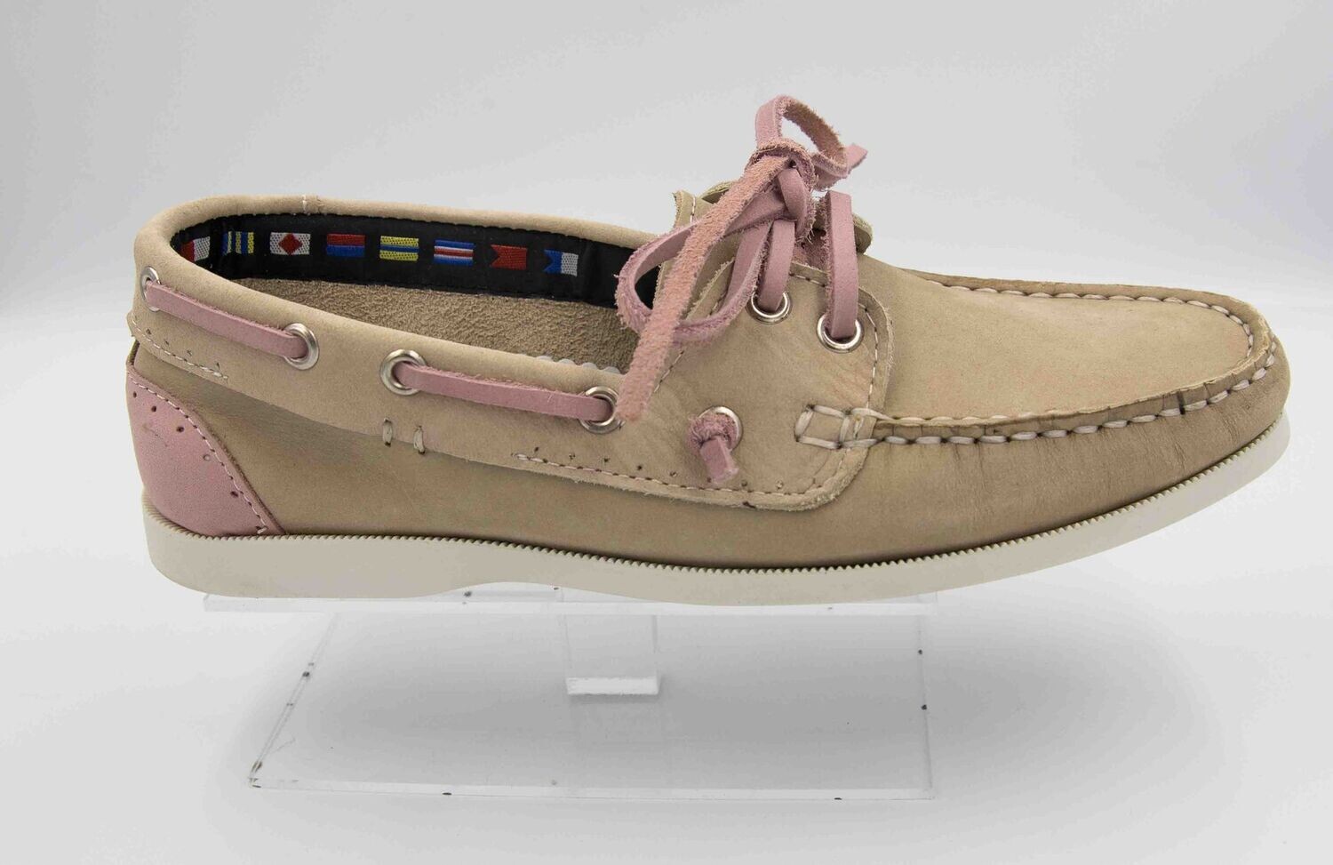 LA MARINE  : mocassins beige rosé_