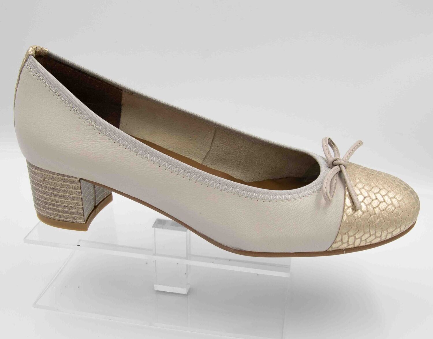 FOLIES : ballerine beige doré_