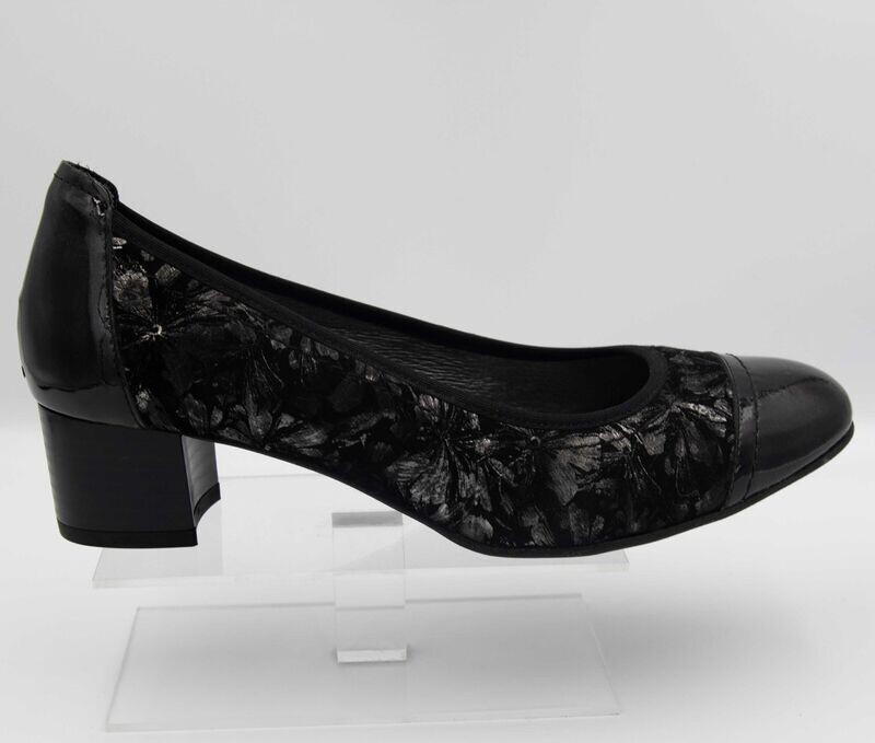 METAYER : escarpin noir irisé_