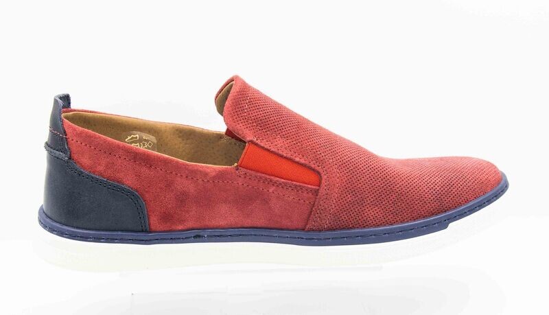 ARID : mocassin rouge velour_