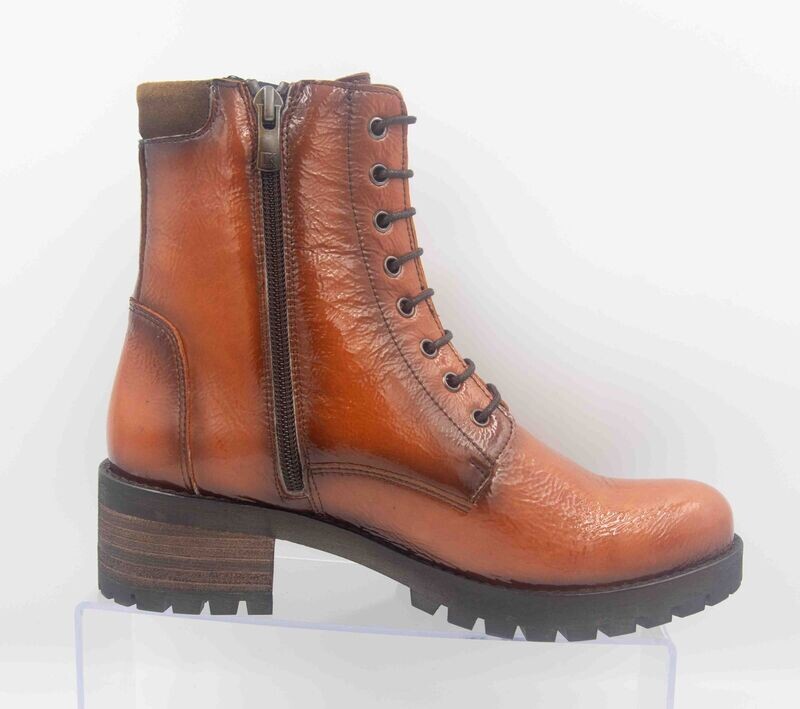 DORKING : bottines vernies orange_ DORKING : bottines vernies orange_